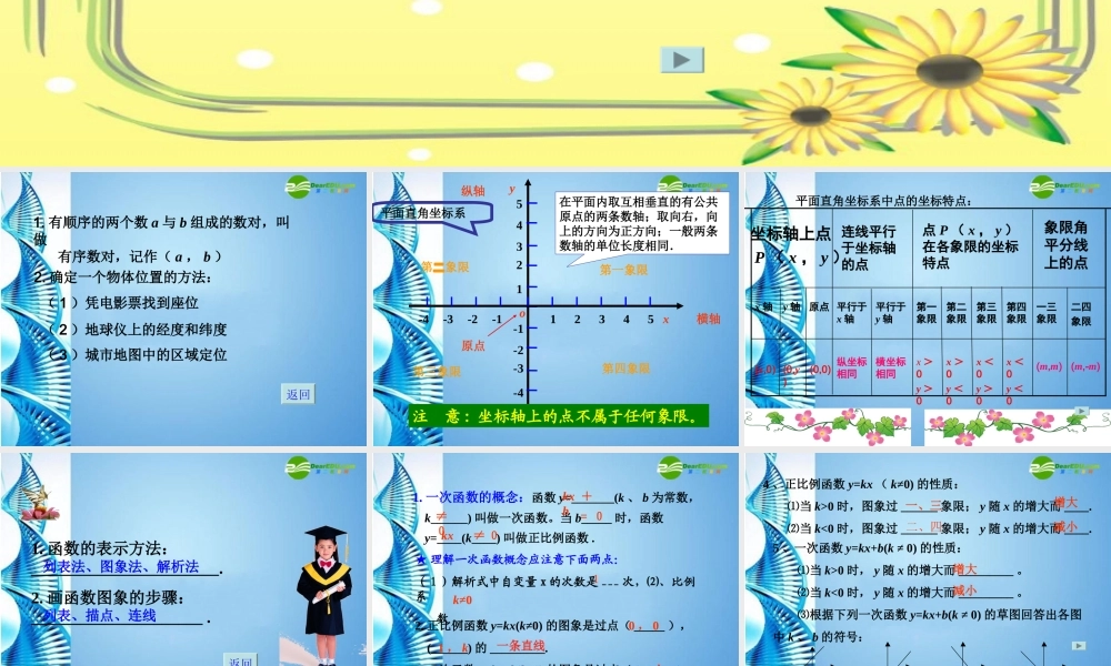 七年级数学下册 第11章(图形与坐标)复习课课件 青岛版 课件