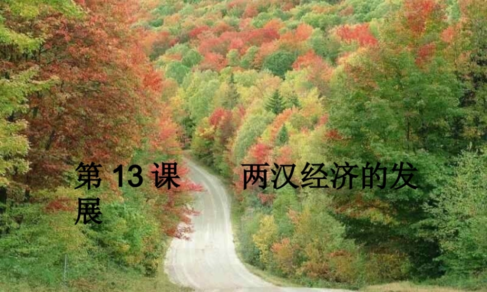 人教版七上第三单元第13课两汉经济的发展（共20张PPT）