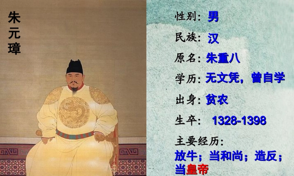 中学七年级历史下册 第15课 明朝君权的加强课件 新人教版