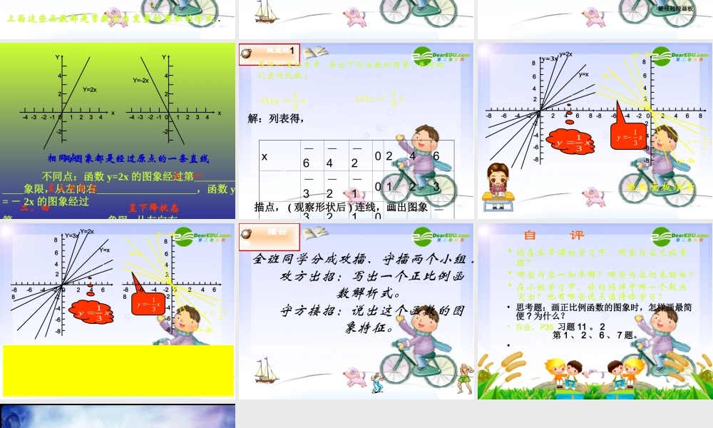 八年级数学上册 正比例函数课件 新人教版 课件