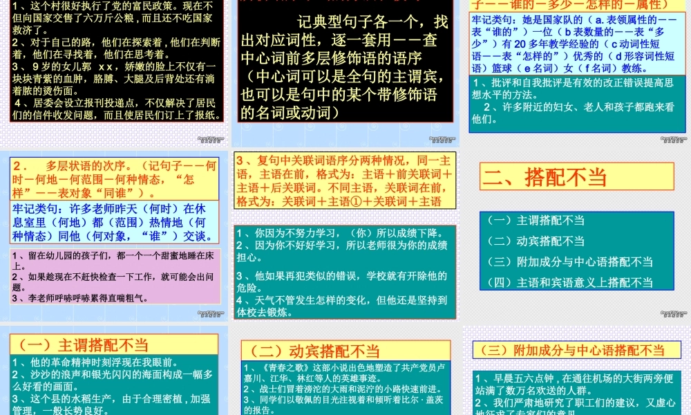 人教版湖南省文学常识检测高考语文专题复习 语病辨析和修改 试题