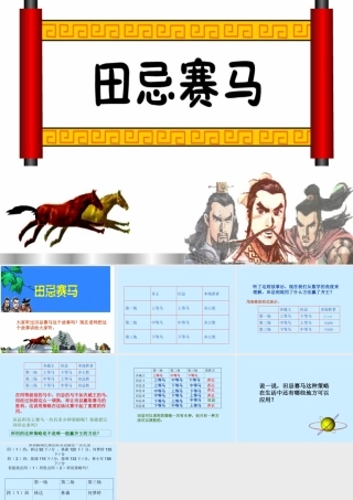 四年级上册数学广角(田忌赛马)