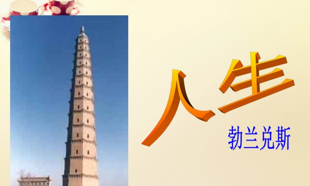九年级语文下册 12(人生)课件 (新版)新人教版 课件