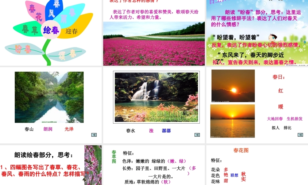 好金禧中学七年级语文上册第11课《春》课件