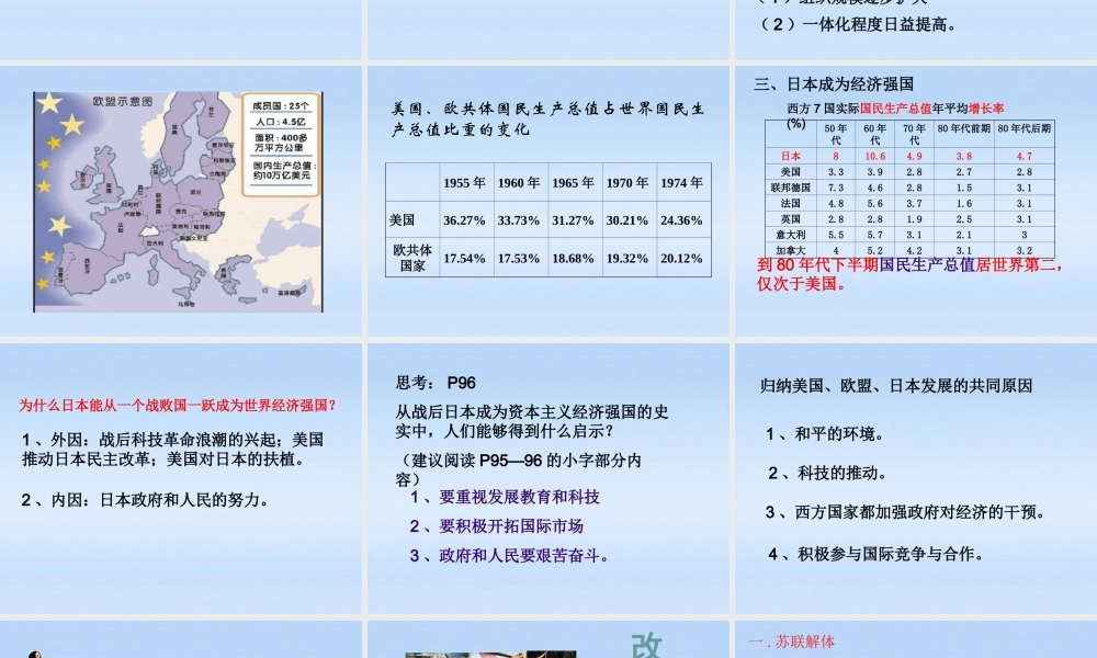 九年级历史下册 第四单元第16课主要主要资本主义国家的发展变化课件 华东师大版 课件