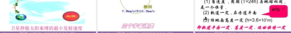 人造卫星++宇宙速度