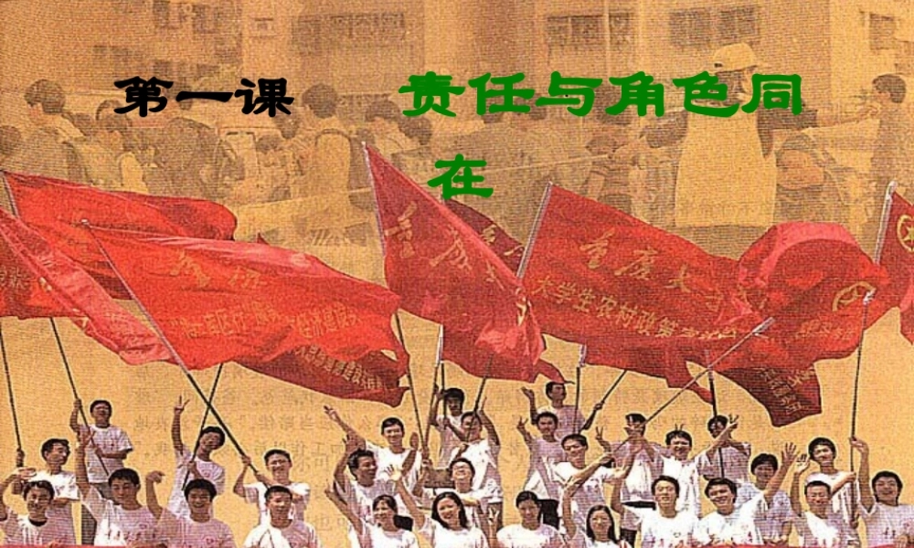 九年级政治 第一课责任与角色同在课件 人教新课标版 课件