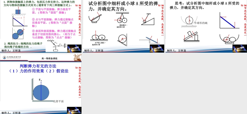 高中物理必修一32弹力