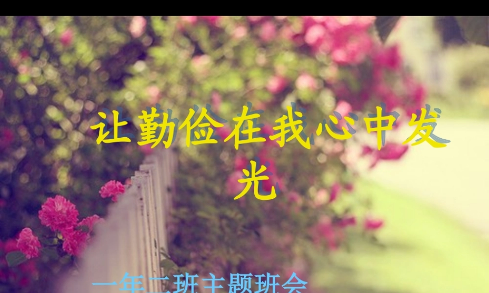 勤俭节约--主题班会课件