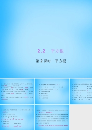 八年级数学上册 2.2 平方根课件(2)(新版)北师大版 课件