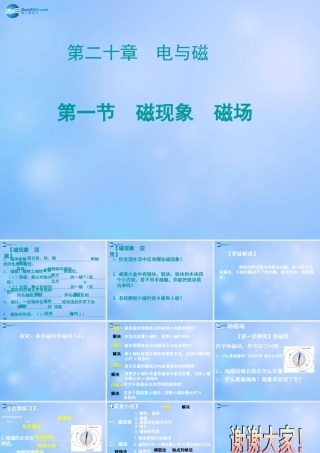 九年级物理全册 磁现象 磁场课件 (新版)新人教版 课件