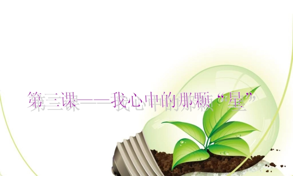 小学5年级思想品德第三课我心中的那颗星课件