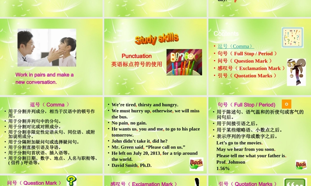 八年级英语下册 Unit 7 International Charities Speak up  Study skills课件 (新版)牛津版 课件