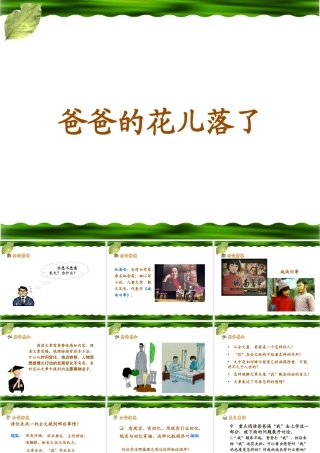 《爸爸的花儿落了》参考课件2