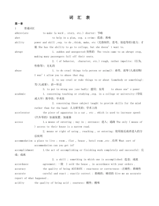 2011雅思词汇