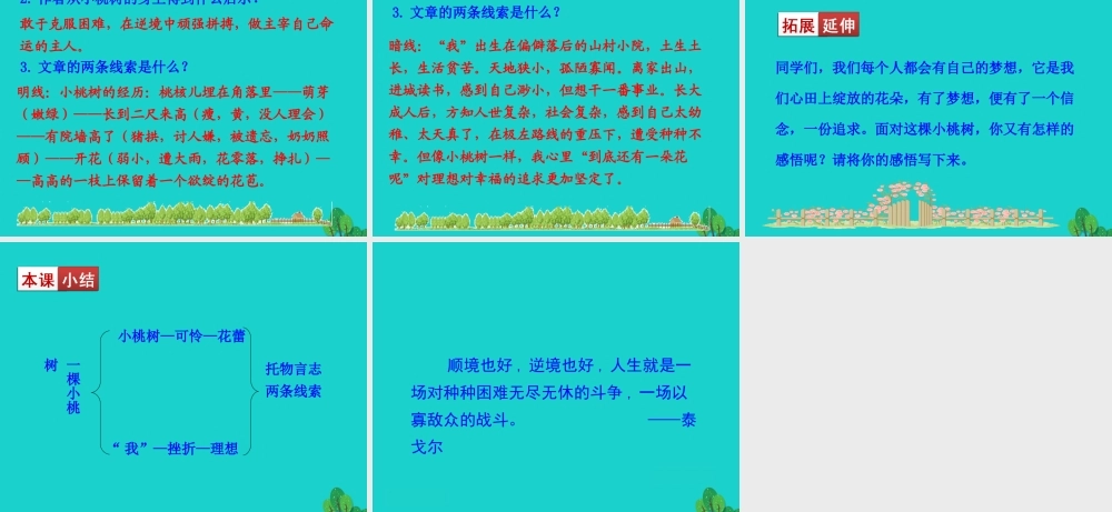 七年级语文下册 第五单元 18一棵小桃树课件 新人教版 课件