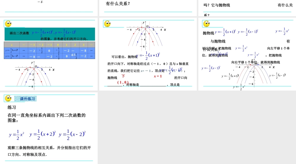 22.1二次函数的图象和性质(3)