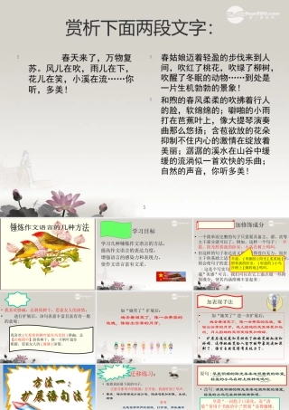 中学高三语文(锤炼作文语言的方法)课件