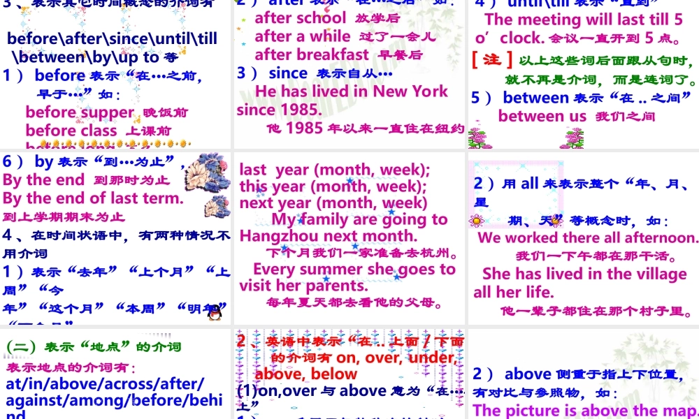 人教版高三英语介词 课件