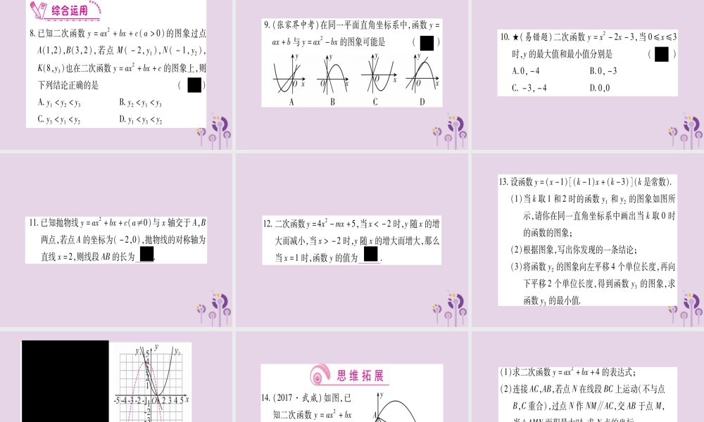 九年级数学上册 第二十二章 二次函数 221 二次函数的图象和性质 2214 第1课时 作业课件 (新版)新人教版 课件