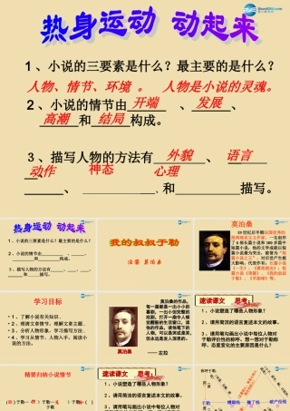 八年级语文下册 我的叔叔于勒课件 鲁教版 课件