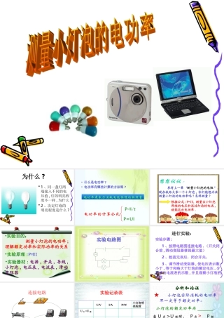 三、测量小灯泡的电功率