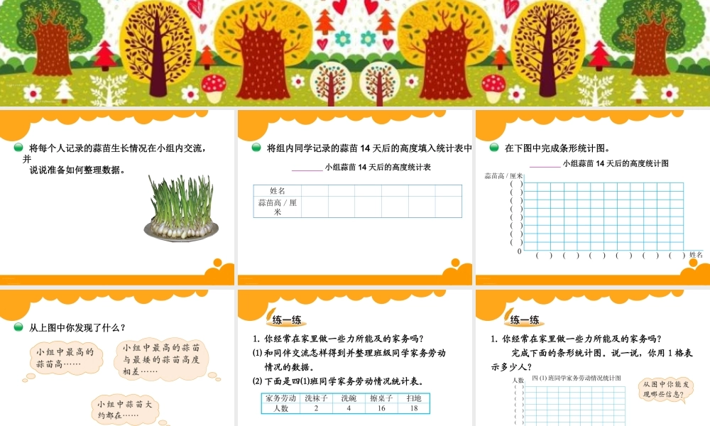 栽蒜苗一课件