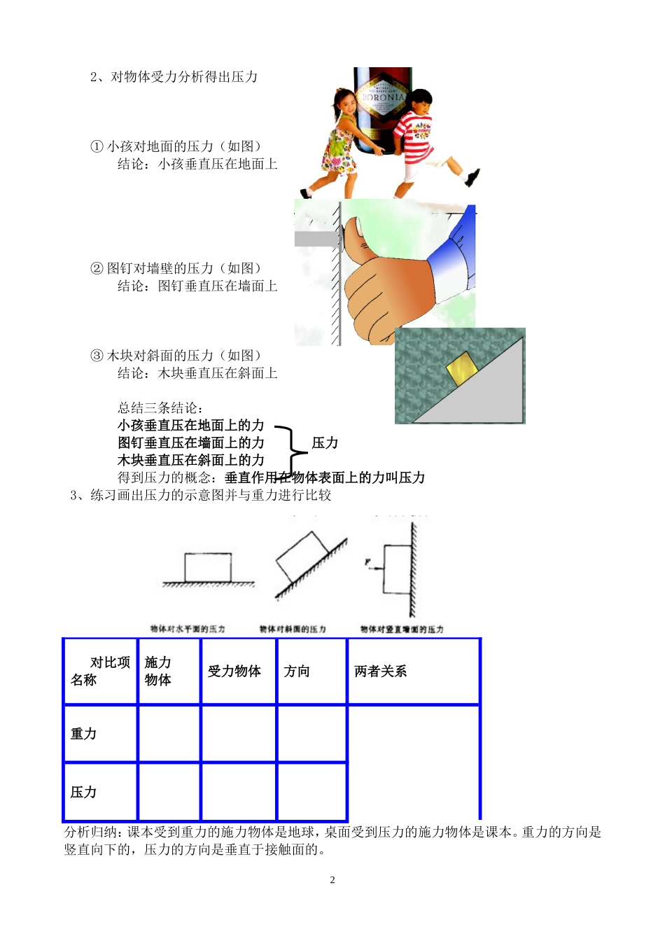 初中物理压强教学设计 (2)_第2页