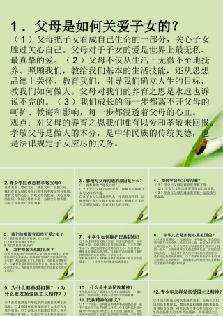 八年级政治上册 精简版提纲课件 鲁教版 课件