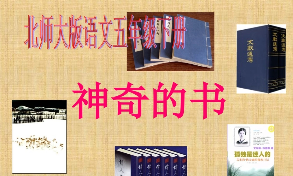 北师大版五年级语文下册《神奇的书3》PPT课件