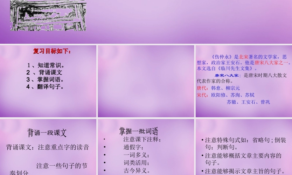 中学七年级语文下册 5 伤仲永课件 新人教版 课件