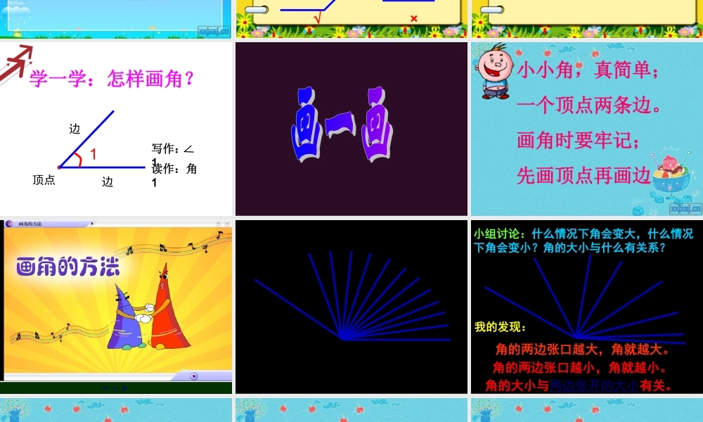 二年级角的认识第一课时