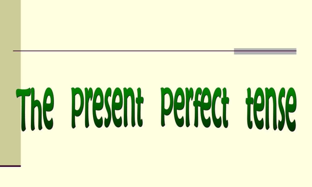 初中英语语法复习——现在完成时课件