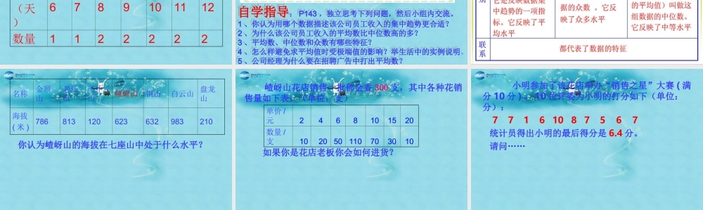 八年级数学上册 6.2 中位数与众数课件(新版)北师大版 课件