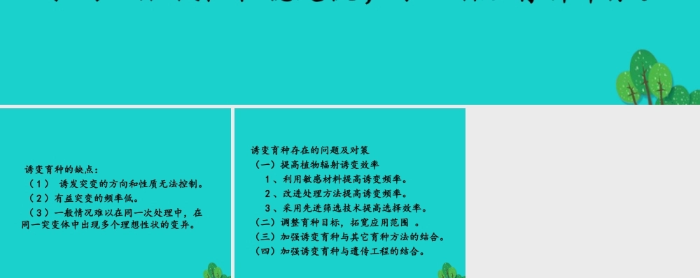 八年级生物上册 第四单元 第四章 第四节 生物的变异 诱变育种的应用效果和发展前景课件 (新版)济南版 课件