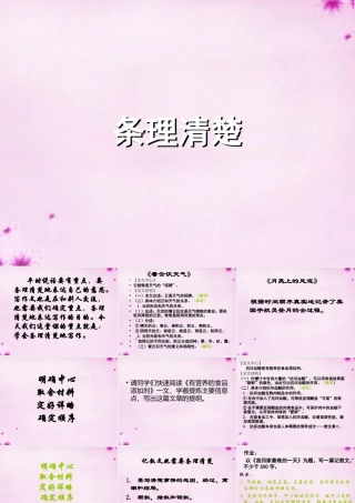 七年级语文上册 第五单元写作(条理清楚)课件 (新版)新人教版 课件