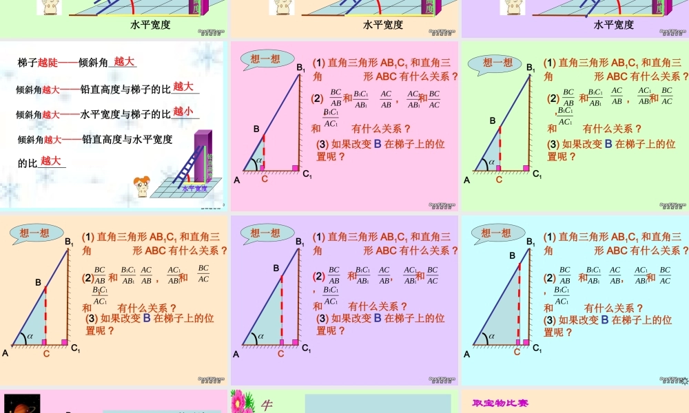 九年级数学锐角三角函数 浙教版 课件