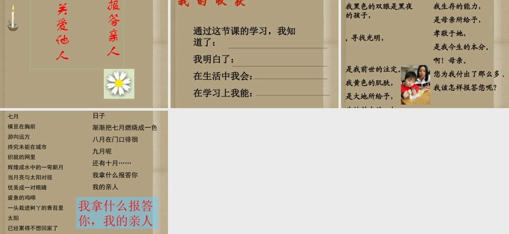 七年级语文上册 第五单元 综合性学习(我爱我家)活动课件5 新人教版 课件