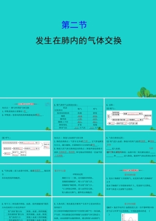 七年级生物下册 4.3.2发生在肺内的气体交换习题课件(新版)新人教版 课件