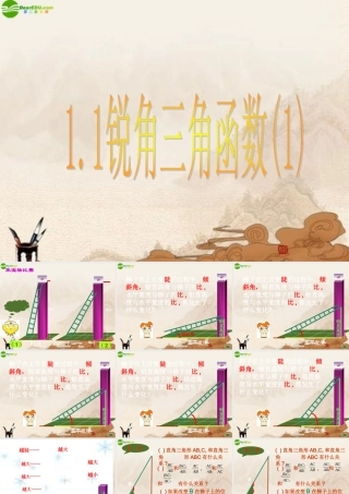 九年级数学下册 11锐角三角函数(1)课件 浙教版 课件