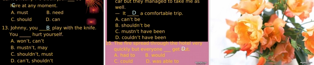 人教版高一英语Unit15 The necklace grammar 课件