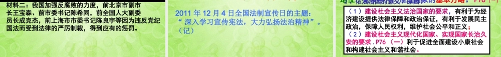 九年级政治全册 第六课第一框 人民当家作主的法治国家课件 新人教版 课件