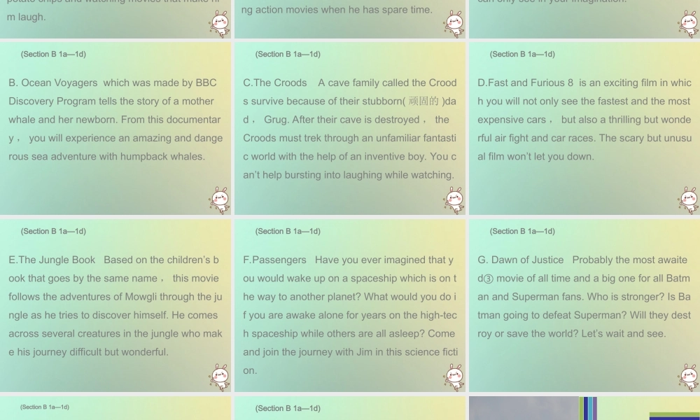 九年级英语全册 Unit 9 I like music that I can dance to Thursday复现式周周练课件 (新版)人教新目标版 课件