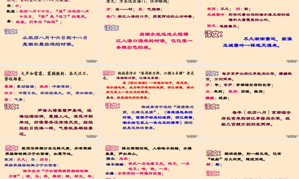 八年级语文观潮教学课件 人教版 课件