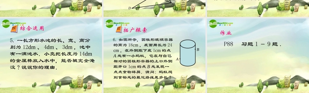 八年级数学上册 勾股定理复习课件 北师大版 课件