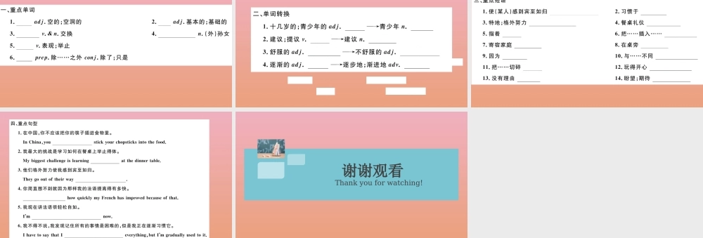 九年级英语全册 Unit 10 You re supposed to shake hands Section B作业课件 (新版)人教新目标版 课件