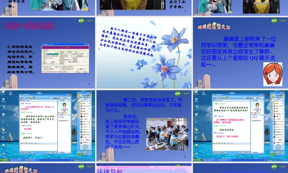 八年级政治下册第十七课(尊重别人隐私维护合法权益)课件 苏教版 课件