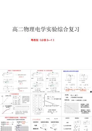 高二物理电学实验综合复习（24张）