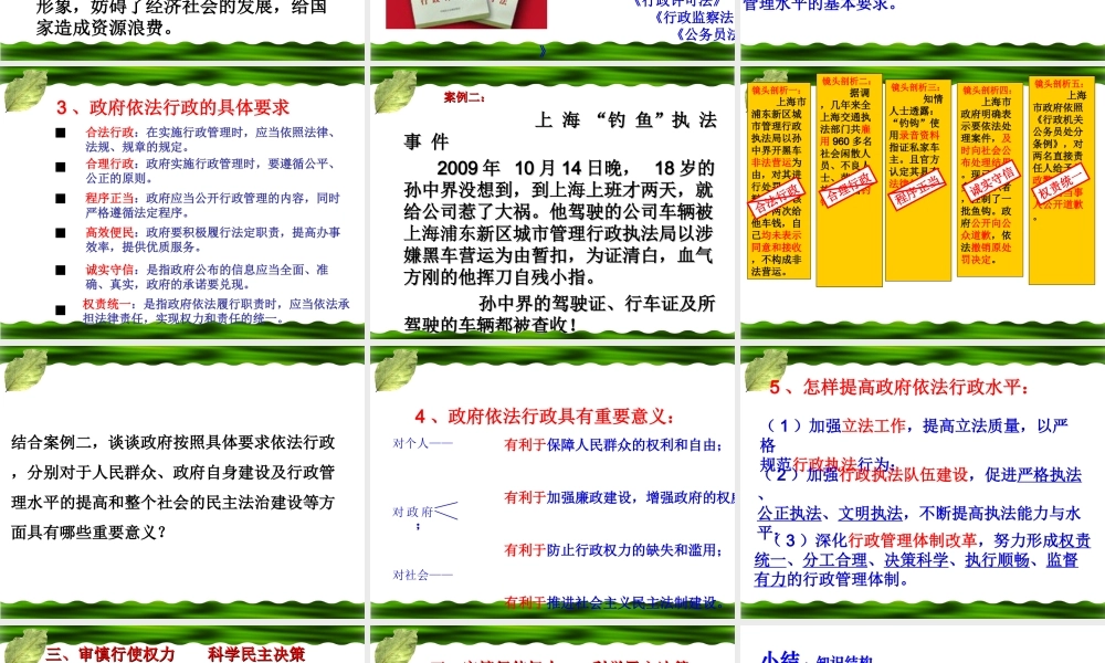 政府的权力：依法行使 (2)