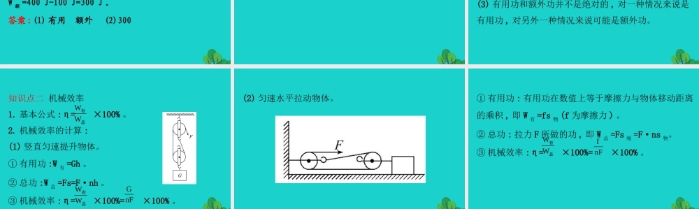 八年级物理全册 第十章 第五节机械效率习题课件 (新版)沪科版 课件